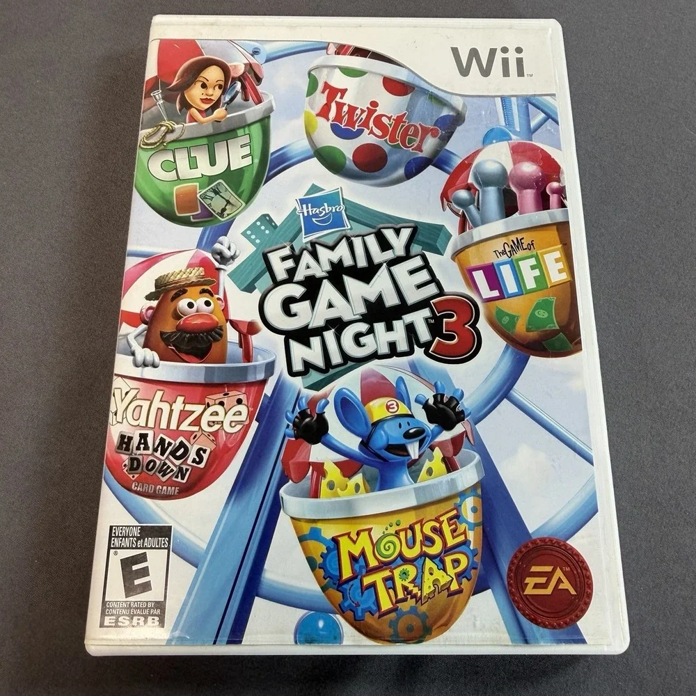 Hasbro Family Game Night 3 - Nintendo Wii Complete with Manual Tested and Works